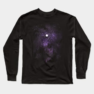 Moon, Stars and Galaxy Long Sleeve T-Shirt